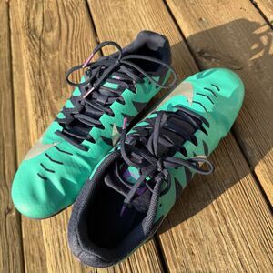 Nike Zoom Rival S Sprint Track Spikes Men’s 10.5 Green Purple Racing Shoes